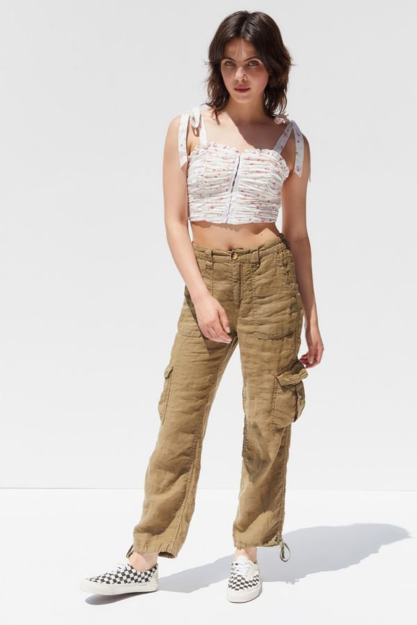UO Zella Ruched Tie-Shoulder Tank Top | Urban Outfitters