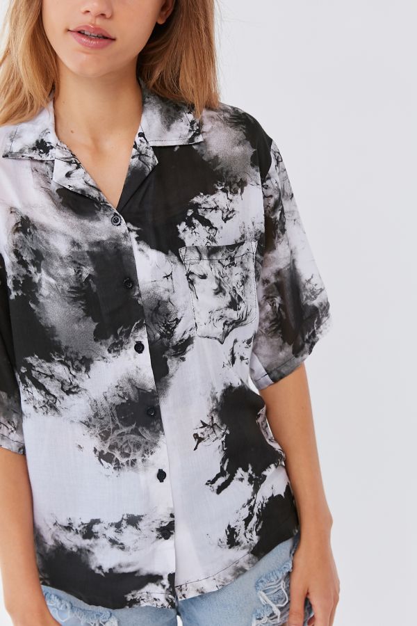 Motel Tie-Dye Button-Down Shirt | Urban Outfitters