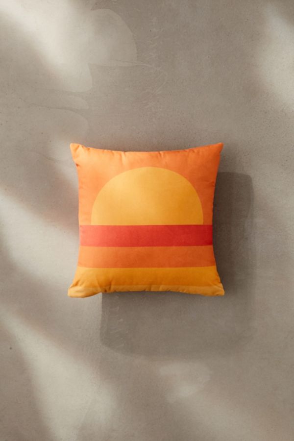 Alisa Galitsyna For Deny Retro Geometric Sunset Outdoor Throw