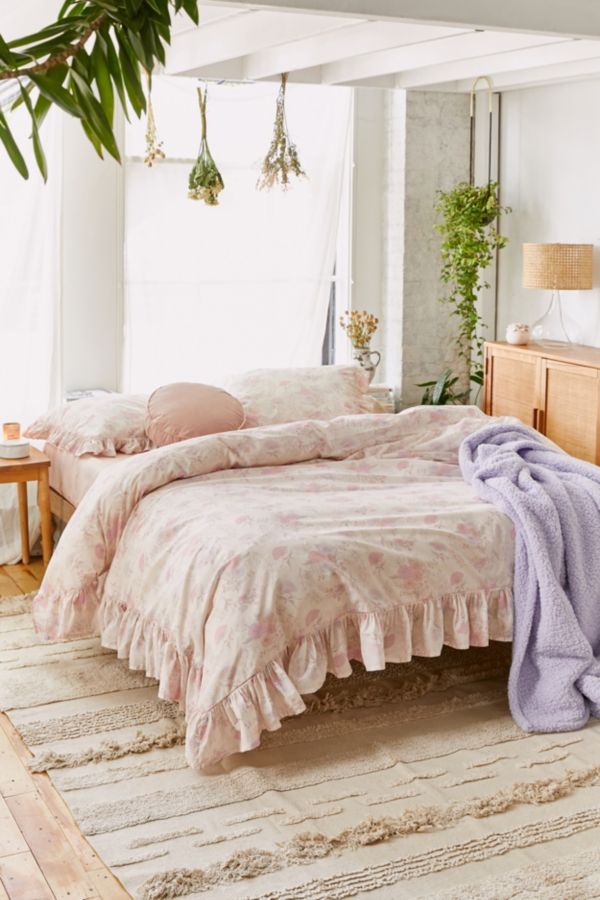 Marisa Floral Ruffle Duvet Cover Urban Outfitters Canada