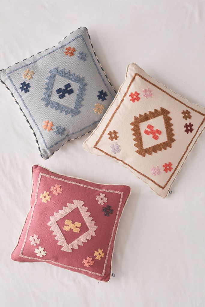 Nisa Crewel Embroidery Throw Pillow Urban Outfitters Canada