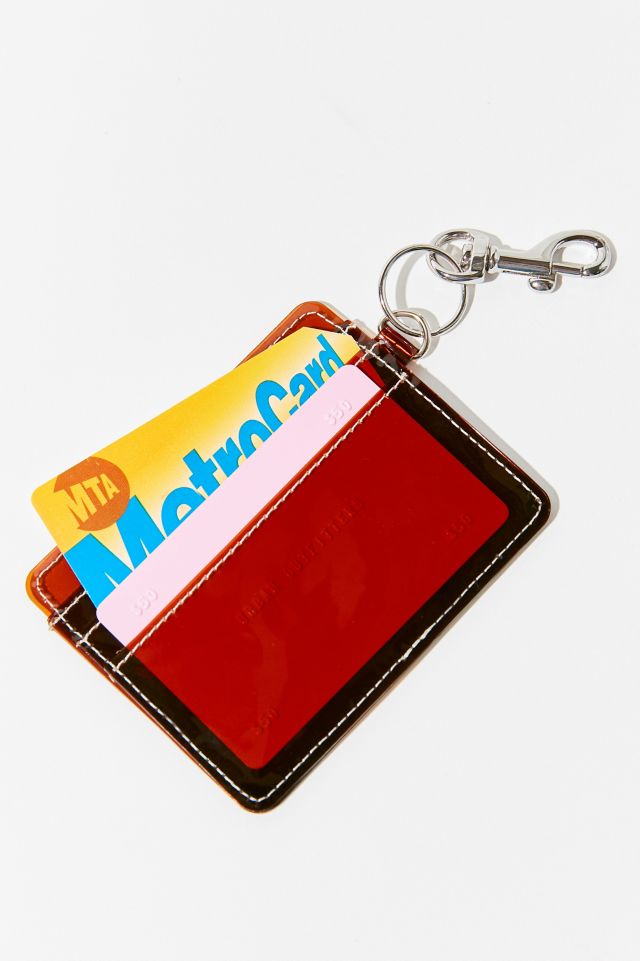 Clear Plastic Card Case Keychain Urban Outfitters