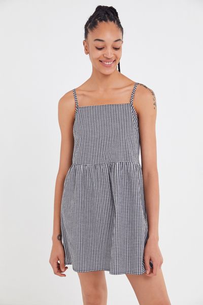 gingham babydoll dress