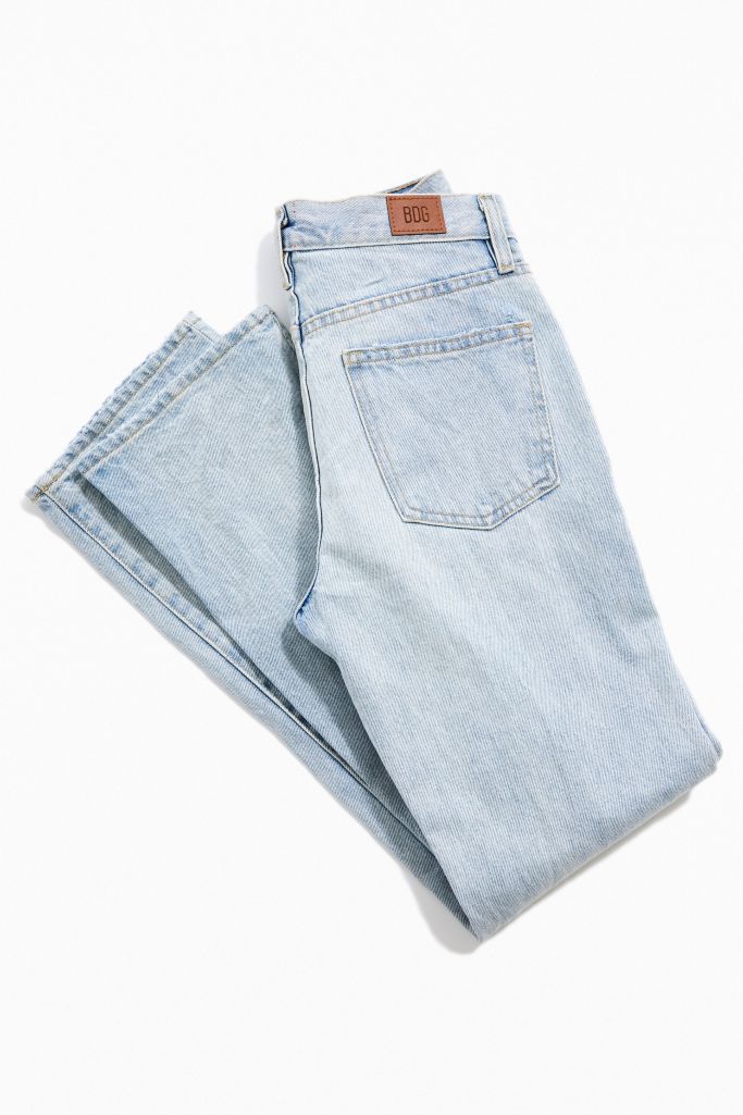 g Mid Rise Bootcut Jean Destroyed Light Wash Urban Outfitters