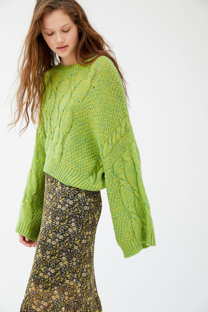 J.O.A. Oversized Cable Knit Sweater Urban Outfitters