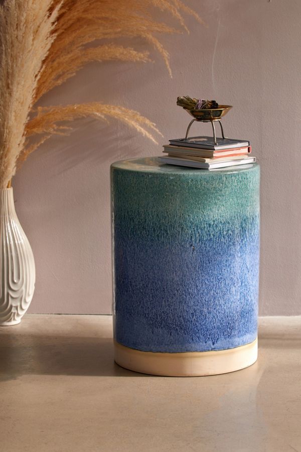 Ceramic Drum Side Table Urban Outfitters