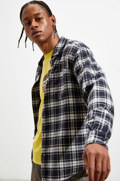 UO Plaid Flannel Button-Down Shirt | Urban Outfitters