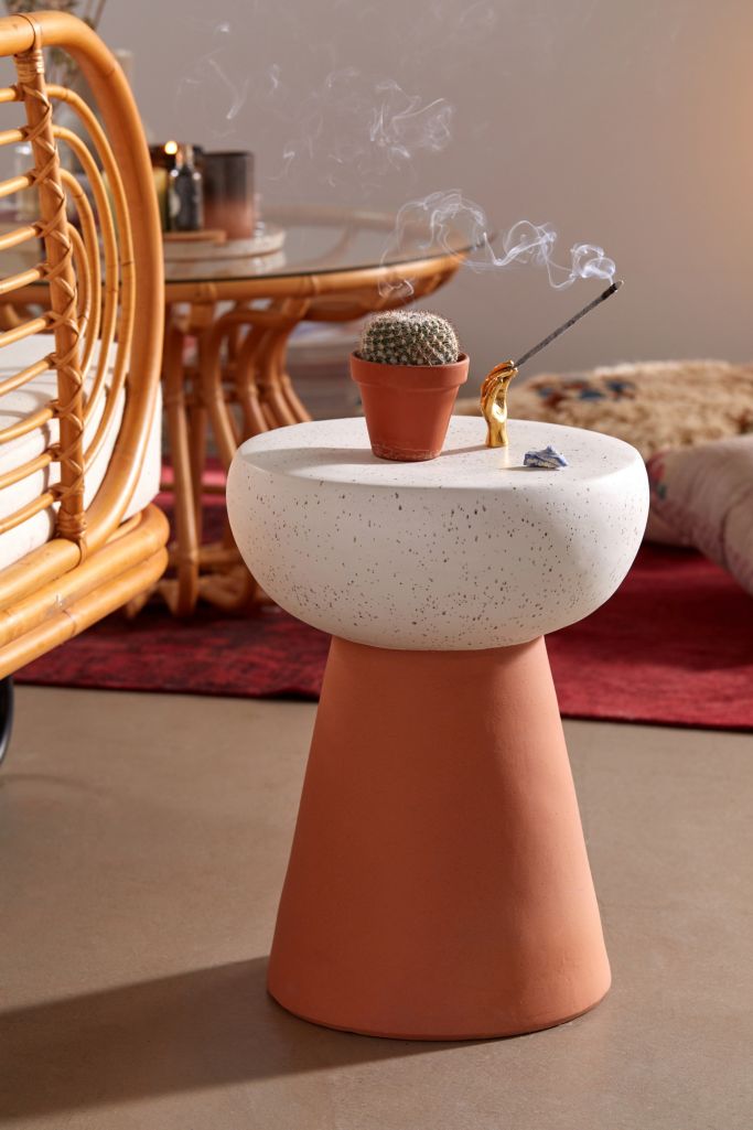 Abbie Ceramic Indoor Outdoor Side Table Urban Outfitters