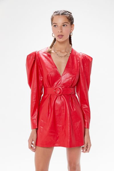 Ronny Kobo Guilia Faux Leather Dress | Urban Outfitters
