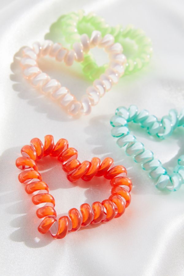 Heart Telephone Cord Hair Tie Set Urban Outfitters