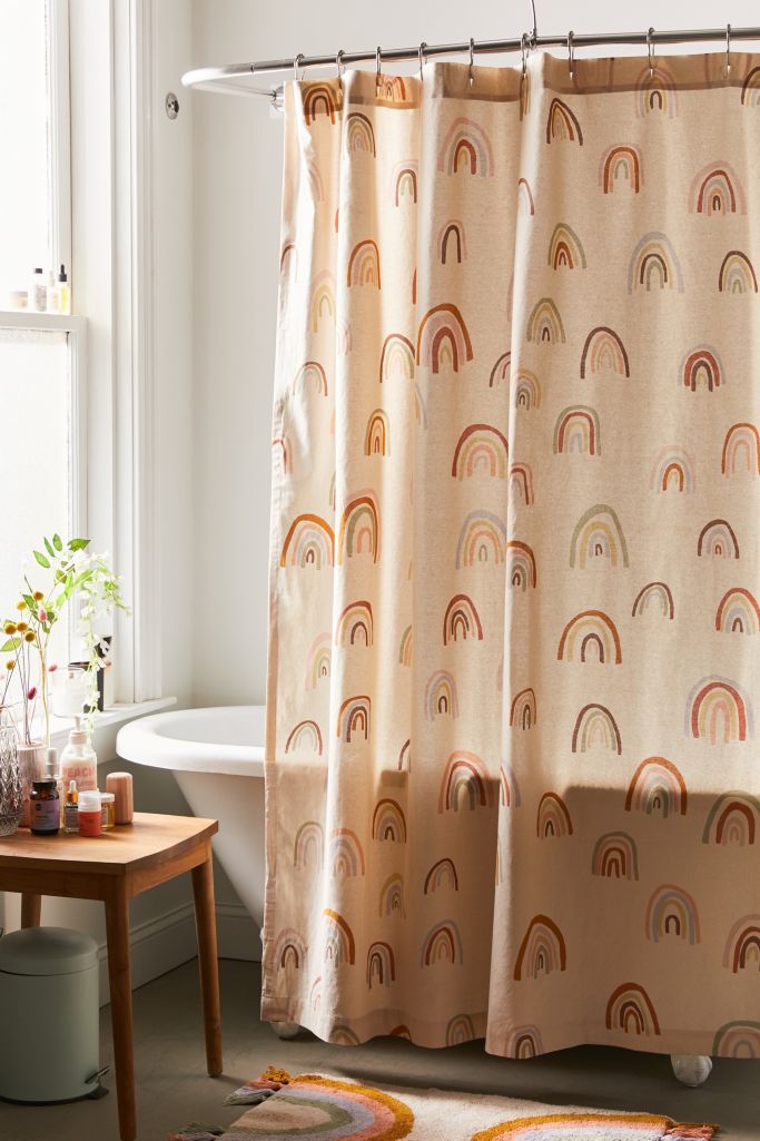 Painterly Rainbows Shower Curtain Urban Outfitters