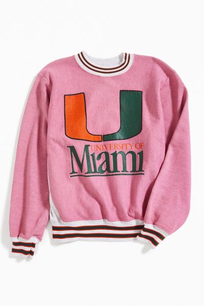 university of miami crewneck sweatshirt