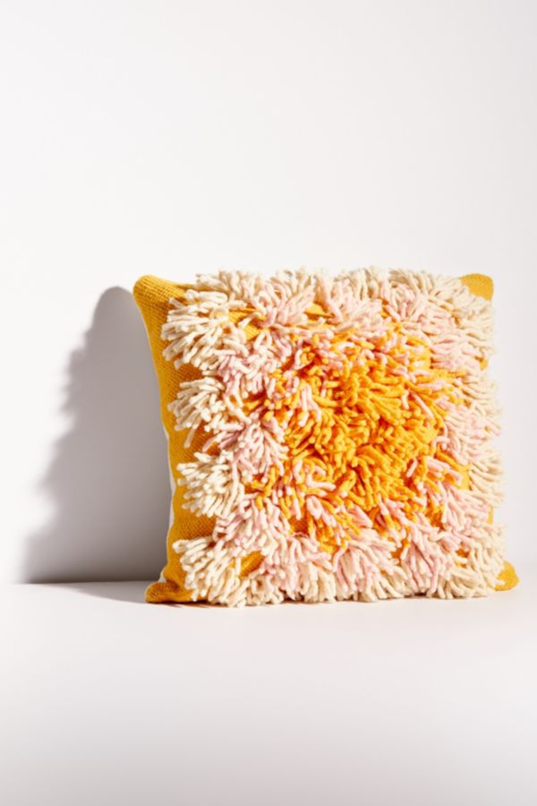 Soft Century Uo Exclusive Plaza Shag Throw Pillow Urban Outfitters
