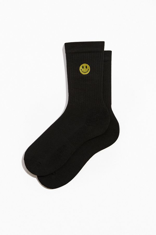 Smiley Face Sport Crew Sock Urban Outfitters