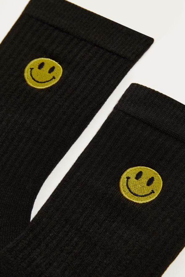Smiley Face Sport Crew Sock Urban Outfitters