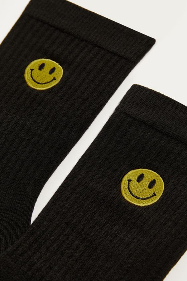 Smiley Face Sport Crew Sock | Urban Outfitters