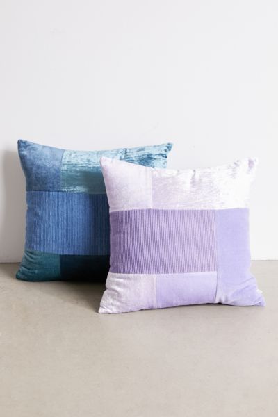 Urban Renewal Velvet Patched Remnant Throw Pillow | Urban Outfitters