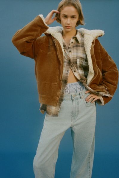corduroy sherpa lined jacket