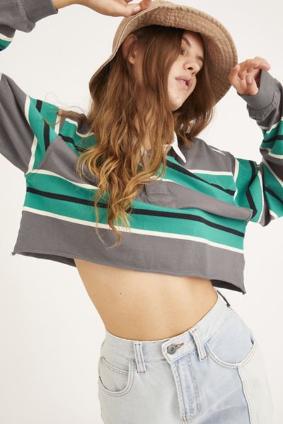 womens cropped rugby top