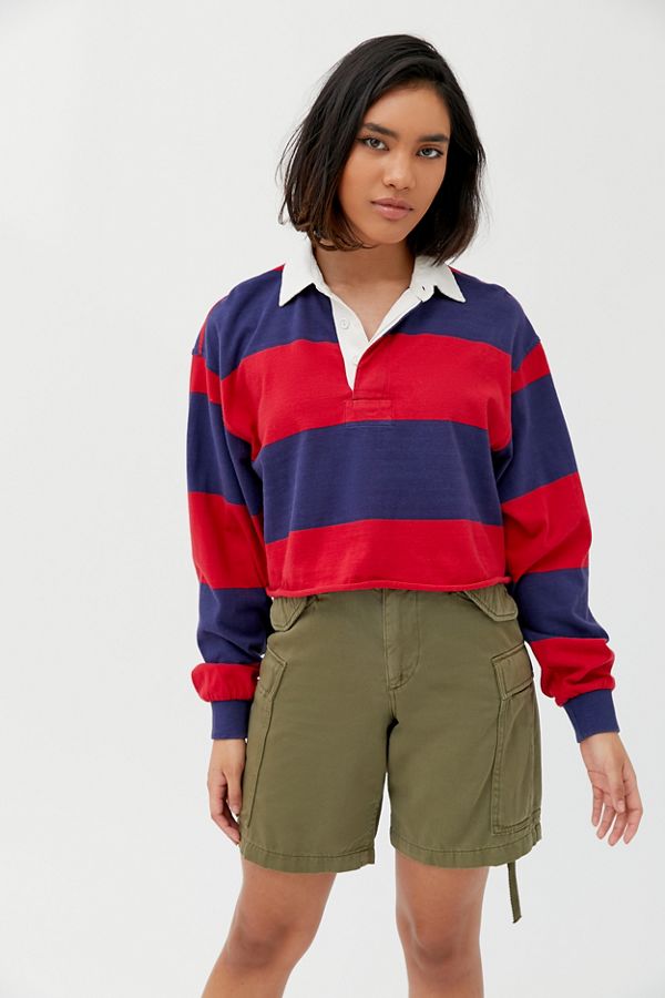 UO Jefferson Cropped Rugby Shirt Urban Outfitters