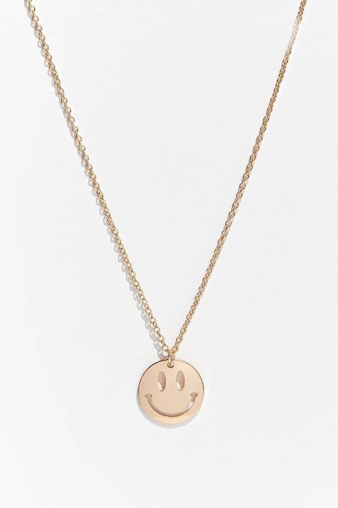 Smiley Face Pendant Necklace Urban Outfitters