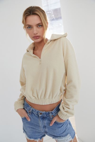 half zip track sweatshirt