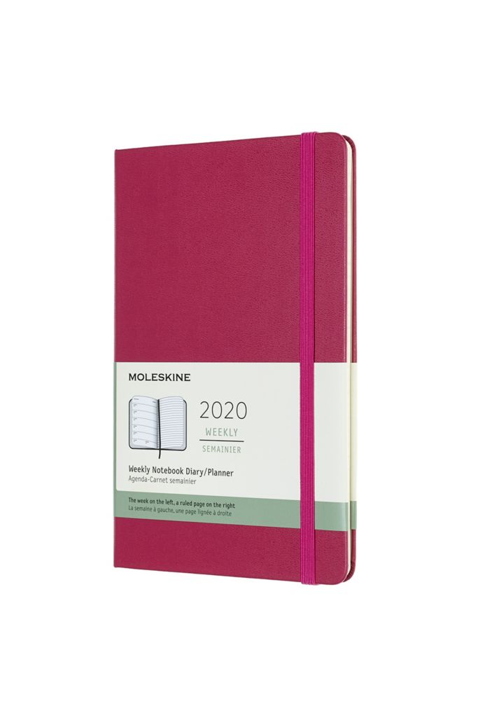 Moleskine 2020 12 Month Weekly Planner Pink Hard Cover Large Urban