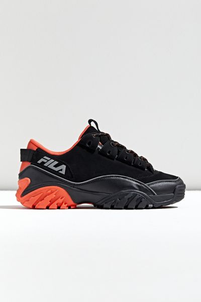 fila black and orange shoes