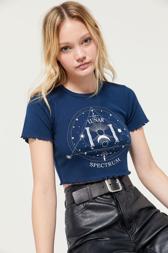 Lunar Lettuce-Edge Cropped Tee | Urban Outfitters