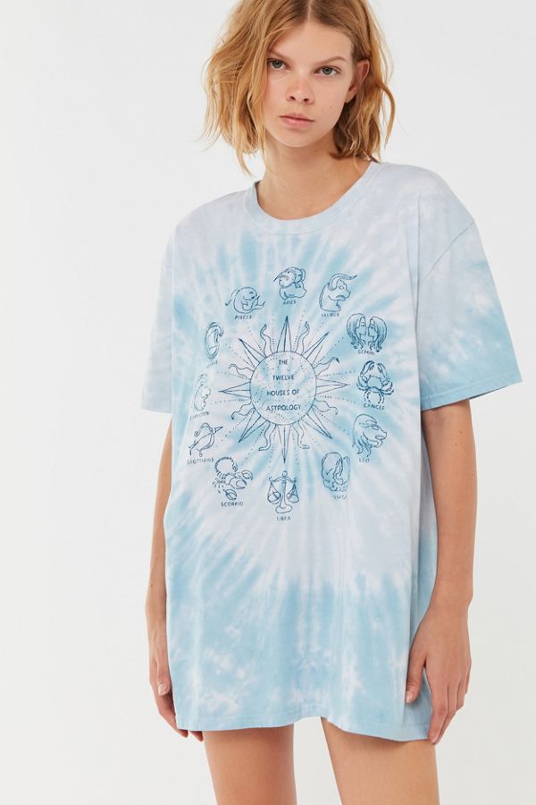 Project Social T Zodiac Tie-Dye T-Shirt Dress | Urban Outfitters