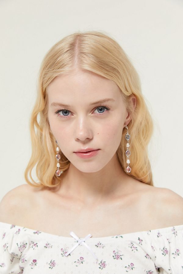 Desiree Pastel Pearl Drop Earring Urban Outfitters