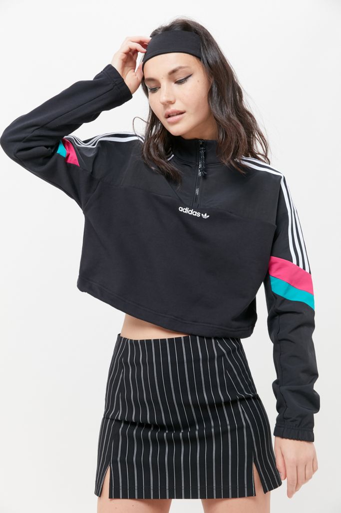 adidas Cropped Half-Zip Track Jacket | Urban Outfitters