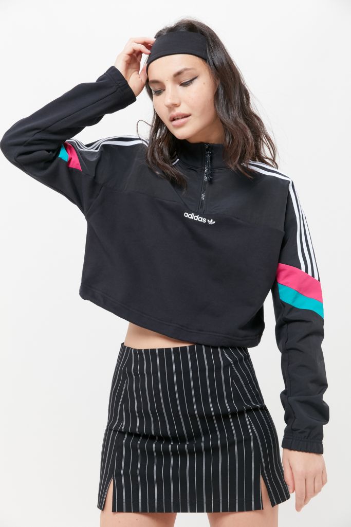 adidas Cropped HalfZip Track Jacket Urban Outfitters
