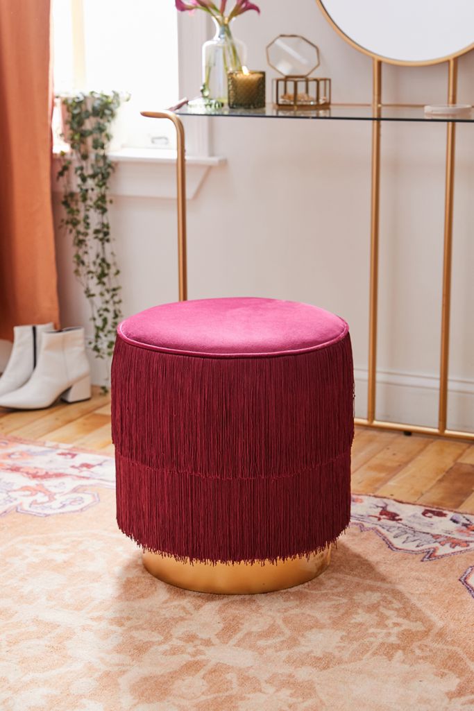 Charlette Velvet Vanity Stool Urban Outfitters