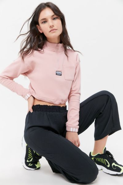 half zip sweatshirt crop