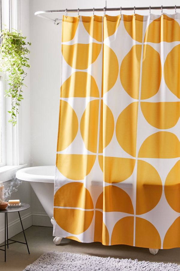 Slide View: 1: The Old Art Studio For Deny Mid-Century Modern Geometric 04 Shower Curtain