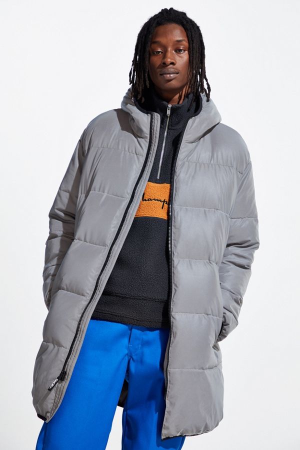 DKNY Full Length Light Cocoon Reflective Puffer Jacket Urban Outfitters