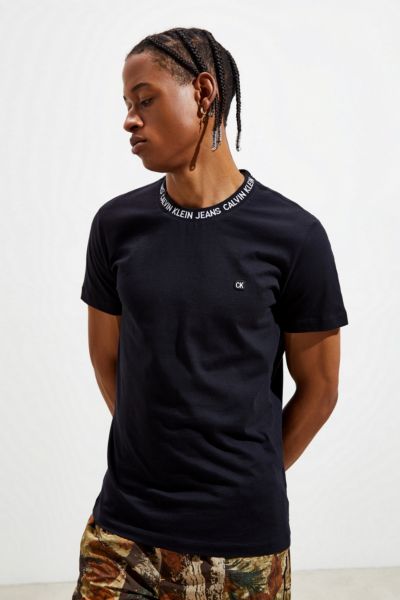 calvin klein logo collar tee