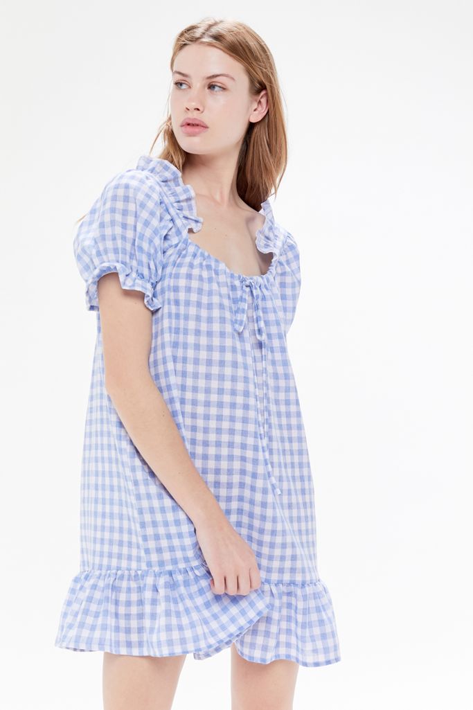 urban renewal remnants checkered babydoll dress