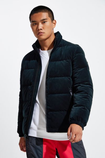 mens velvet puffer jacket