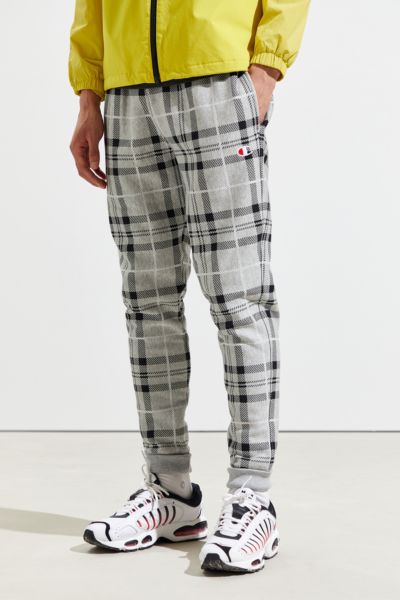 grey plaid joggers