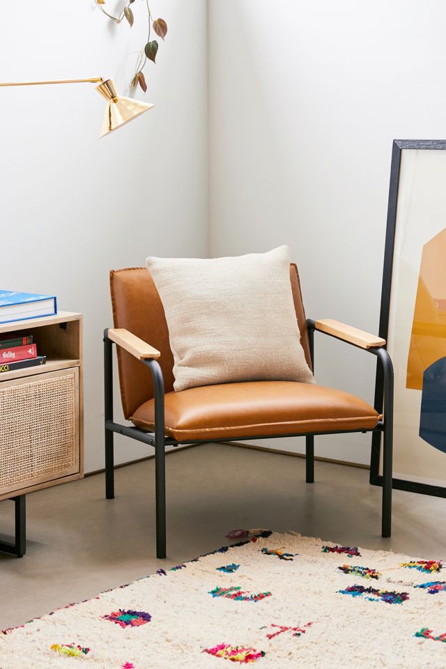Wesley Faux Leather Lounge Chair, Urban Outfitters Living Room