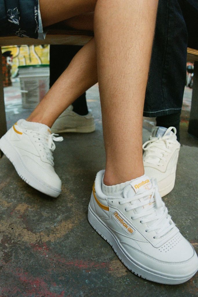 reebok club c double geo women's sneaker tan