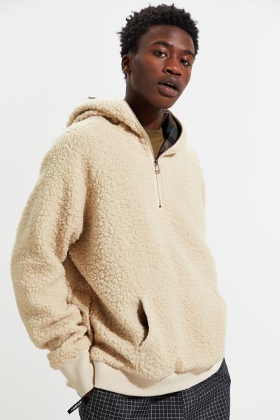 mens sherpa half zip pullover