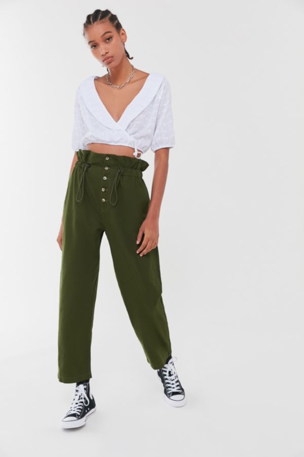 Urban Renewal Remnants Eyelet Ruffle Wrap Top | Urban Outfitters