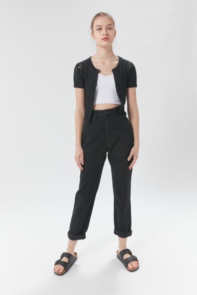 black high waisted mom jean