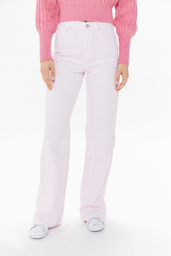 BDG HighWaisted Puddle Jean Light Pink Denim Urban Outfitters