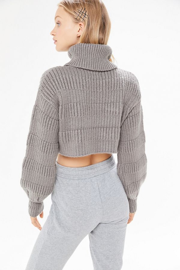UO Maggie Mixed-Stitch Turtleneck Sweater | Urban Outfitters