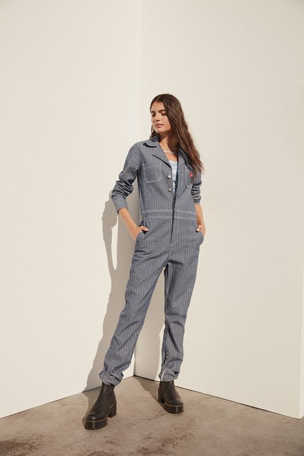 Dickies Embroidered ButtonFront Coverall Jumpsuit Urban Outfitters