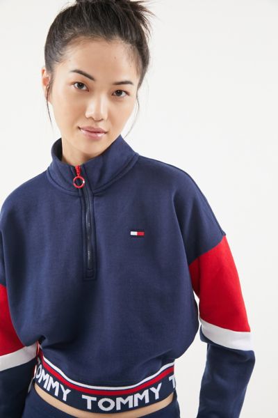 tommy hilfiger half zip sweater women's